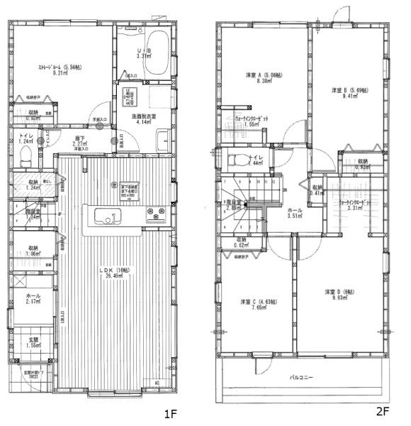 豊川第73桜町全4棟　4号棟　4SLDKの新築