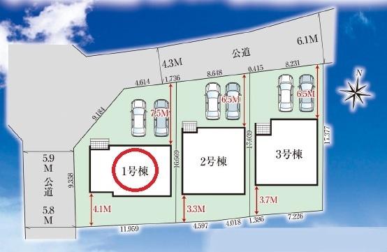 豊川市小坂井町2期新築　全3棟　1号棟