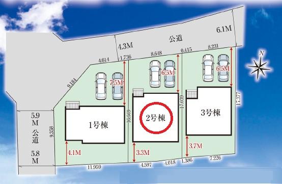 豊川市小坂井町2期新築　全3棟　2号棟