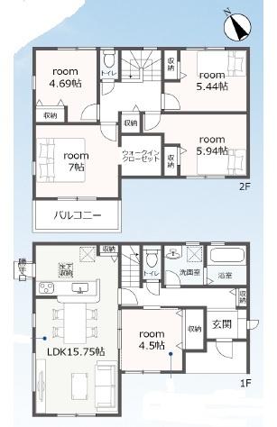 豊川市伊奈町正庵　第1期　新築全4棟　2号棟（2階建て）
