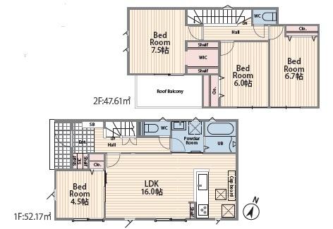 豊川市国府町　第1期　新築　全2棟　1号棟