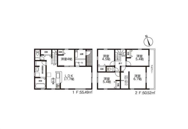 豊川市御津町大草59期　新築全2棟　2号棟