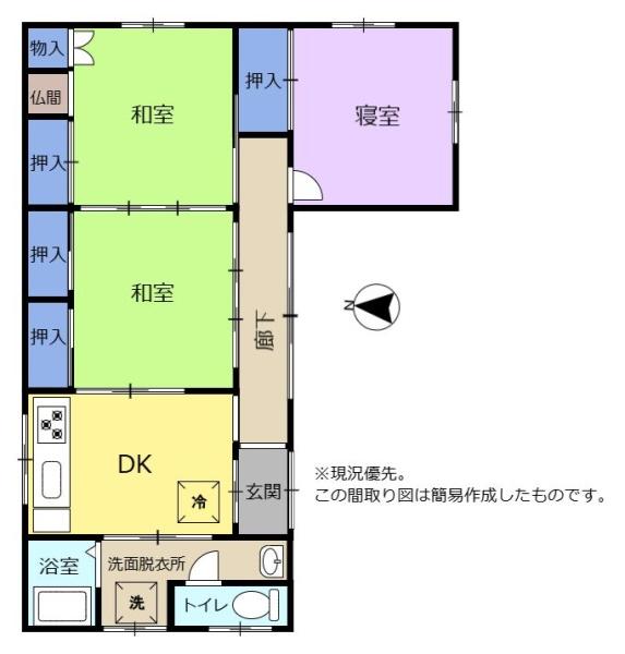 島田市旗指　築古平家住宅　３DK