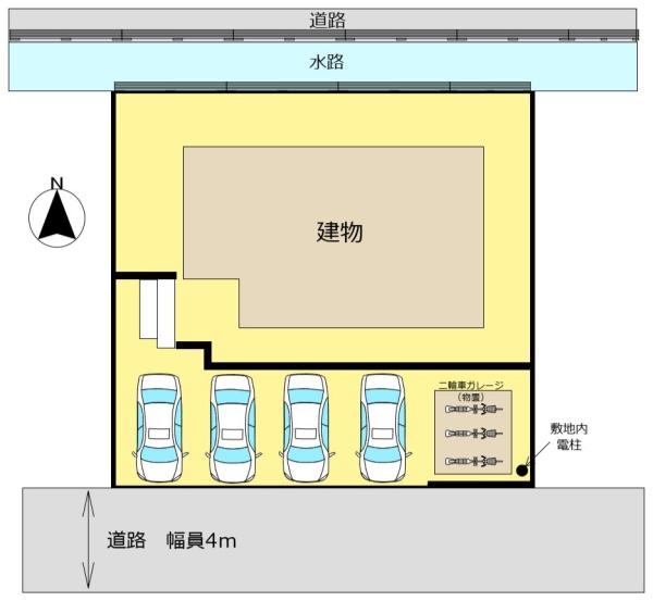 藤枝市岡部町三輪　駐車4台　バイクガレージ付中古住宅