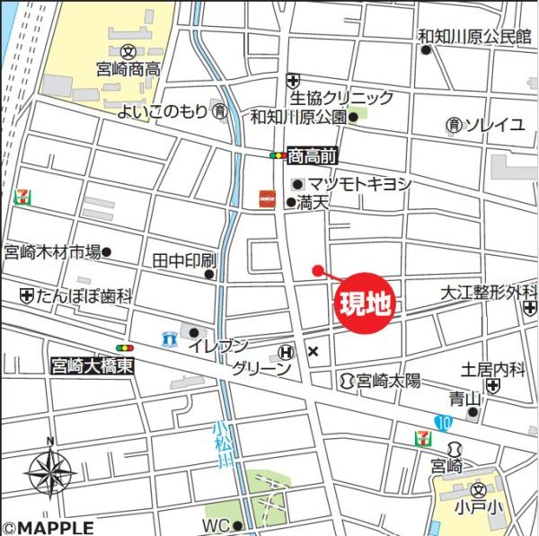 大橋2丁目新築戸建 A棟(現地案内図)