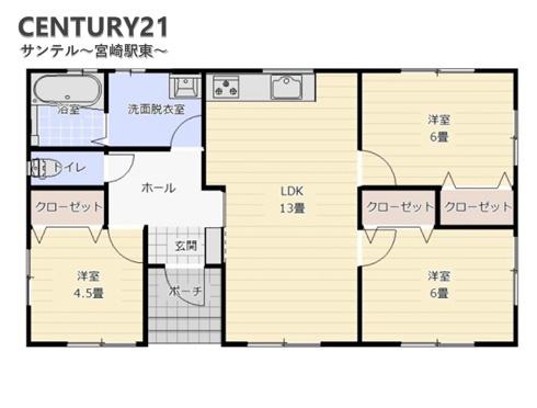 都城一万城町モデルハウス　平屋