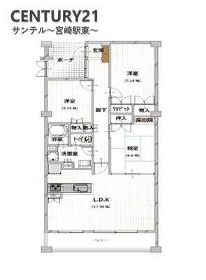 谷川町リバーサイドマンション天神307号室