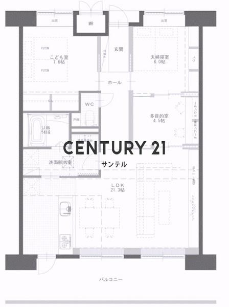 プレッソ城ヶ崎弐番館(間取り)