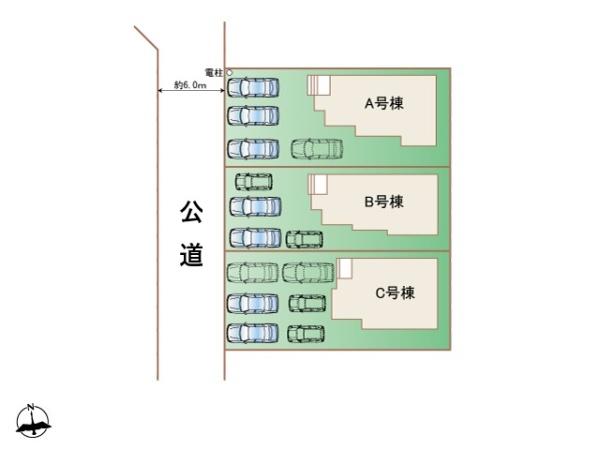 宮崎市稗原新築戸建C号棟(全体区画図)
