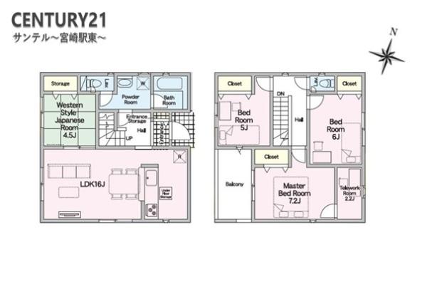 宮崎市大塚町新築戸建 第13-1号棟(間取り)