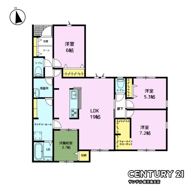 姶良市東餅田新築平屋第1-2号棟