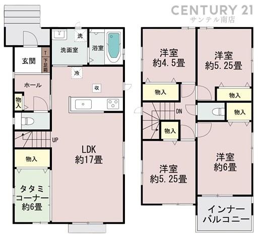 ハートフルタウン宮崎市島之内新築戸建9期-D号棟(間取り)