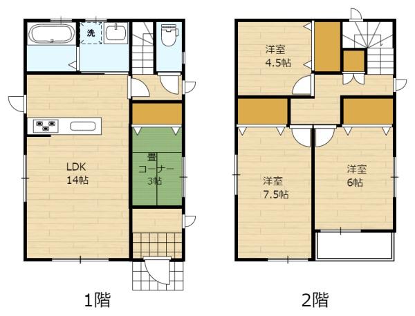 第4下田島平松モデル3号地　C21サンテル南店