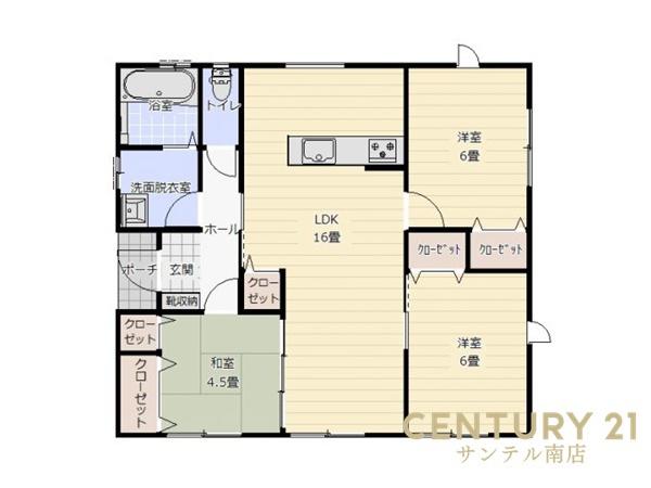 【C21サンテル南店】平屋第3田野町西ノ原モデル4号地