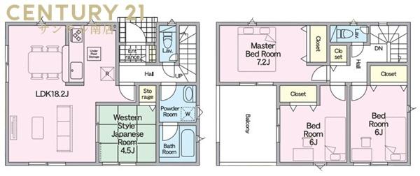 【C21サンテル南店】中西町新築戸建　第7-1号棟