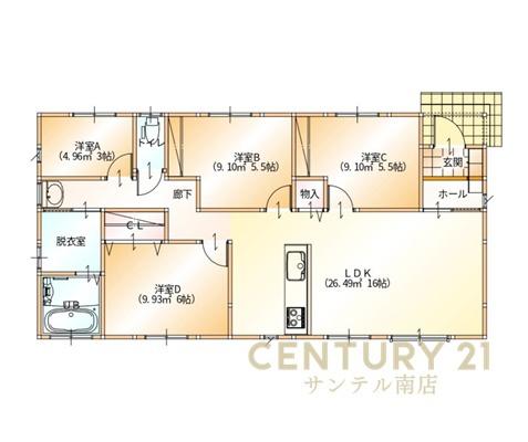 平屋【C21サンテル南店】都城市下長飯Ⅱ(R6)D号