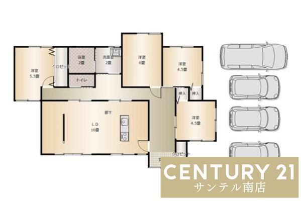 和×モダン平屋【C21サンテル南店】三股町花見原中古戸建