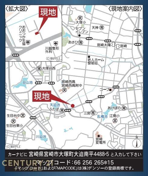 宮崎市大塚町第13-1号棟(現地案内図)