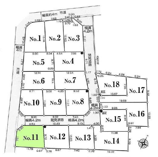 川越市南大塚４丁目　全１８区画　１１区画