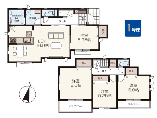 所沢市　下富　全２棟　１号棟