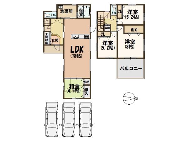 葛城市北花内の新築一戸建