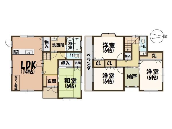 香芝市五位堂４丁目の中古一戸建