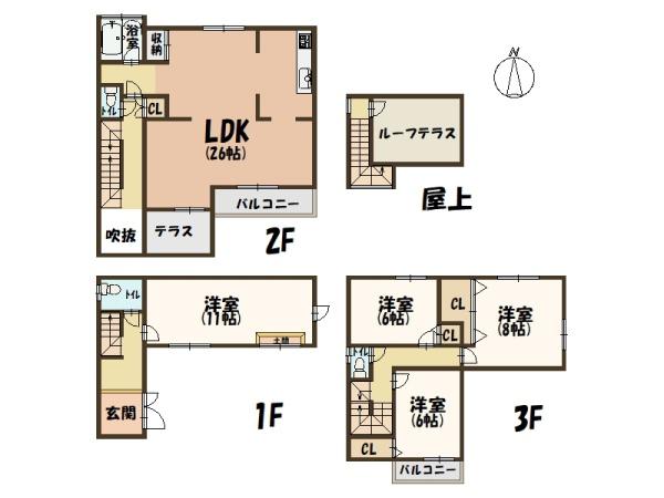 北葛城郡河合町彩りの杜の中古一戸建