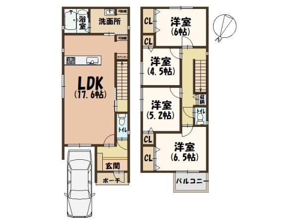 北葛城郡王寺町久度３丁目の新築一戸建