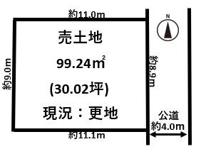 橿原市新賀町の売土地