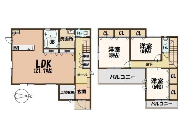 北葛城郡上牧町松里園2丁目の中古一戸建