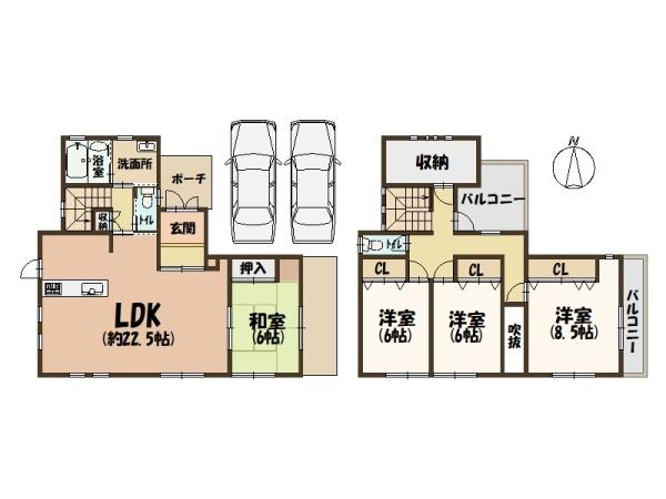 葛城市尺土の中古一戸建