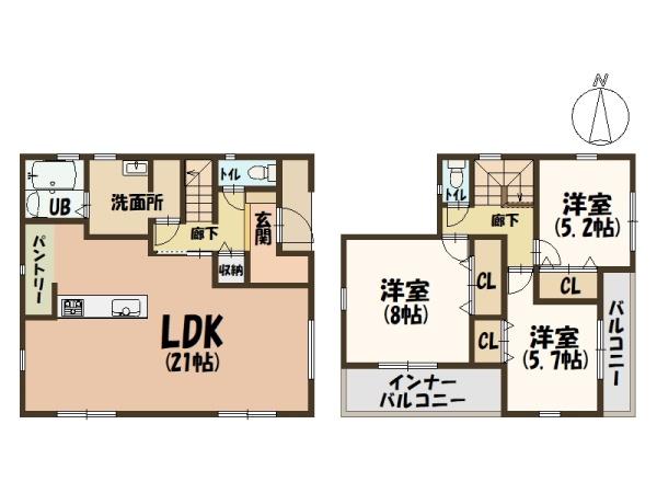 香芝市下田西2丁目の新築一戸建