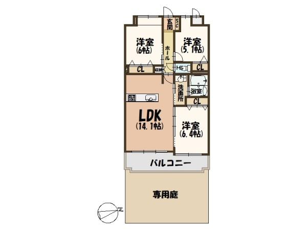 朝日プラザ八木東フル改装済み物件1590万円