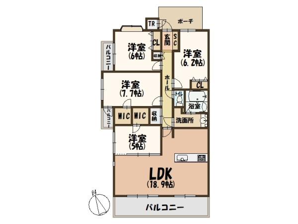 チサンマンション斑鳩5番館　最上階・角部屋