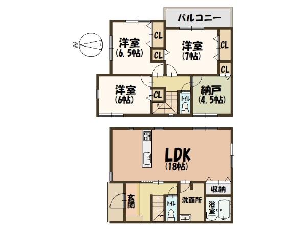 北葛城郡上牧町中筋出作新築分譲全2区画2号地