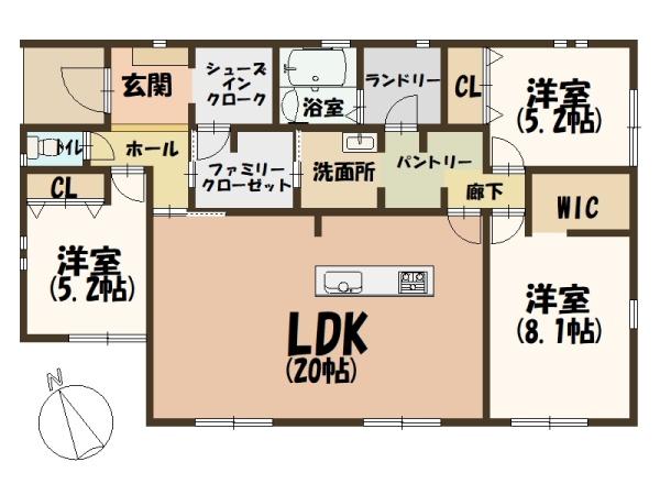 リーブルG香芝市高平屋建・新築分譲全4区画1号地