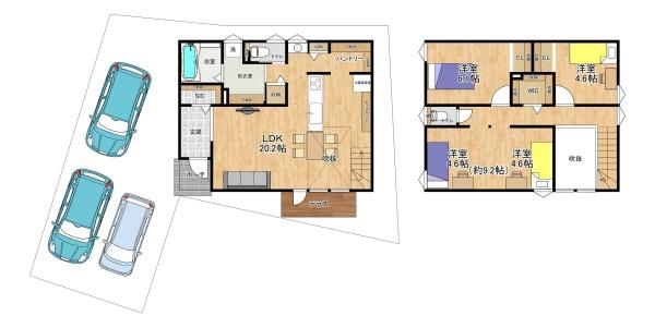八尾市跡部本町新築分譲地内のモデルハウス販売