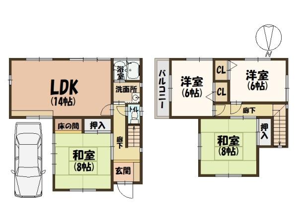 葛城市長尾磐城駅徒歩約5分・土地約40坪付中古戸建