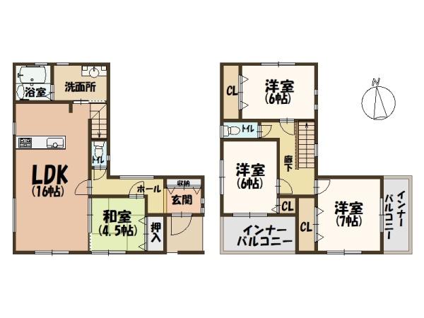 リーブルG天理市平等坊町2期新築分譲全2区画2号棟