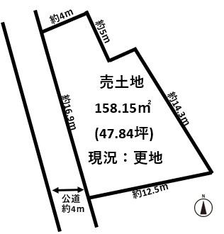 葛城市加守建築条件無し売土地980万