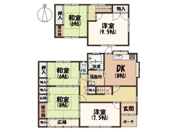 三郷町立野南2丁目土地約63坪付中古戸建