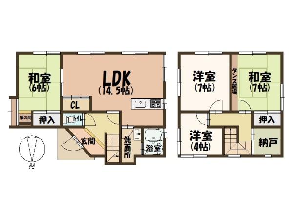 上牧町滝川台1丁目改装済中古戸建駐車2台可能