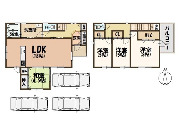 橿原市中曽司町駐車3台可能・新築分譲全1区画