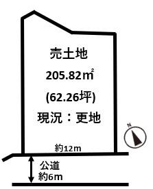 三郷町立野北3丁目建築条件無し売土地約62坪の更地
