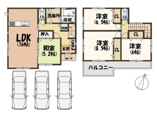 橿原市白橿町8丁目土地約51坪・H31年建築中古戸建