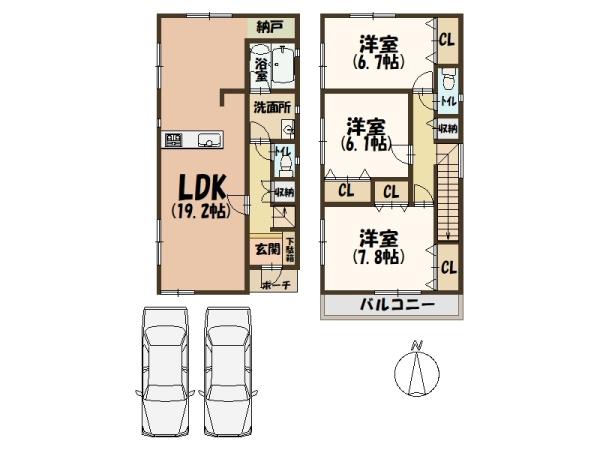安堵町西安堵H23年築・階層済み中古戸建