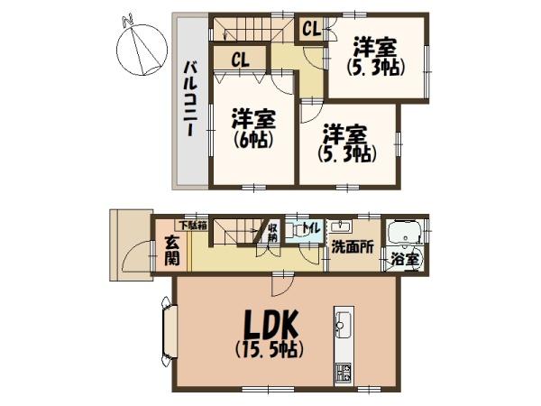 香芝市上中駐車2台・内外装改装済み中古戸建