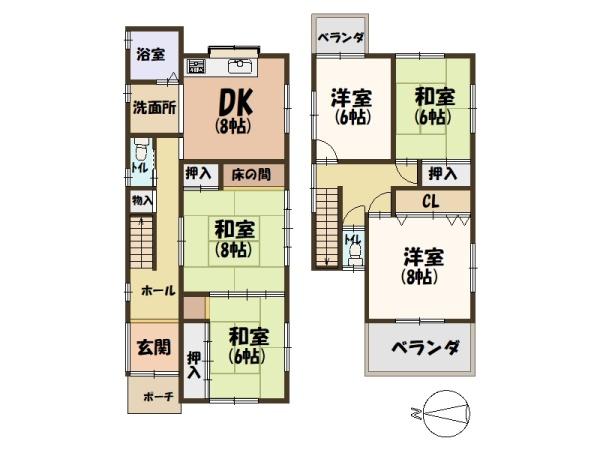 葛城市葛木土地約49坪付・H2年築中古戸建