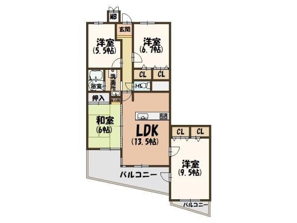 グリーンコーポ大和高田304号室