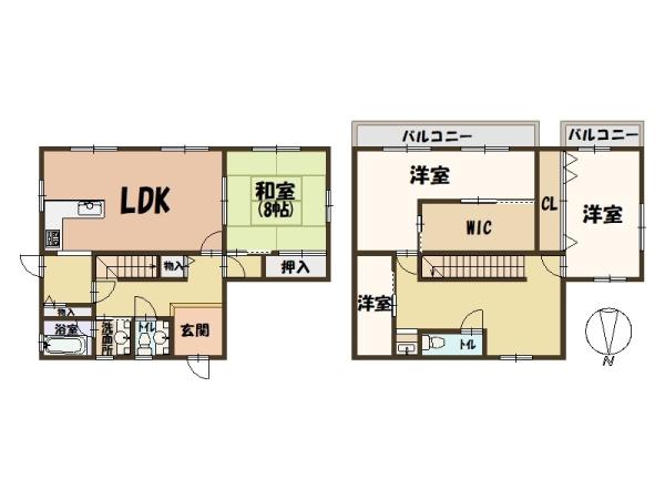 上牧町桜ヶ丘1丁目土地約85坪付き中古戸建